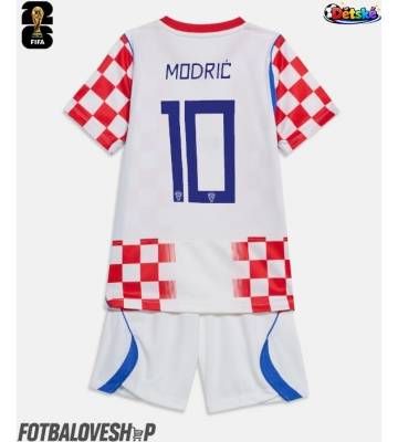 Chorvatsko Luka Modric #10 Dětské Domácí Dres MS 2026 Krátký Rukáv (+ trenýrky)
